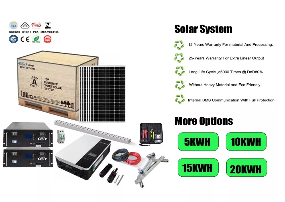 Eitai Rooftop PV Mounting off Grid Solar Power System15kw