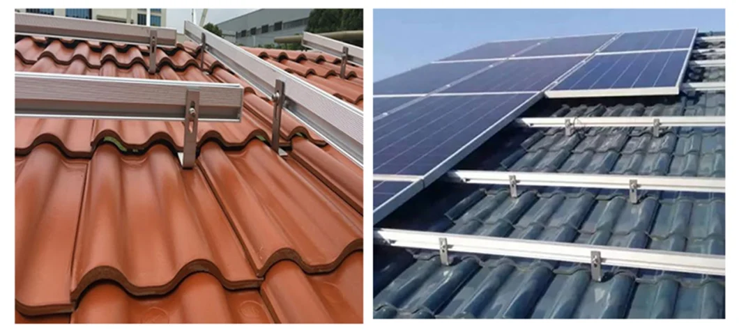 Customized Design Solar PV Panel Mounting Kit Tile Roof Mounting Brackets System for Tile Rooftop
