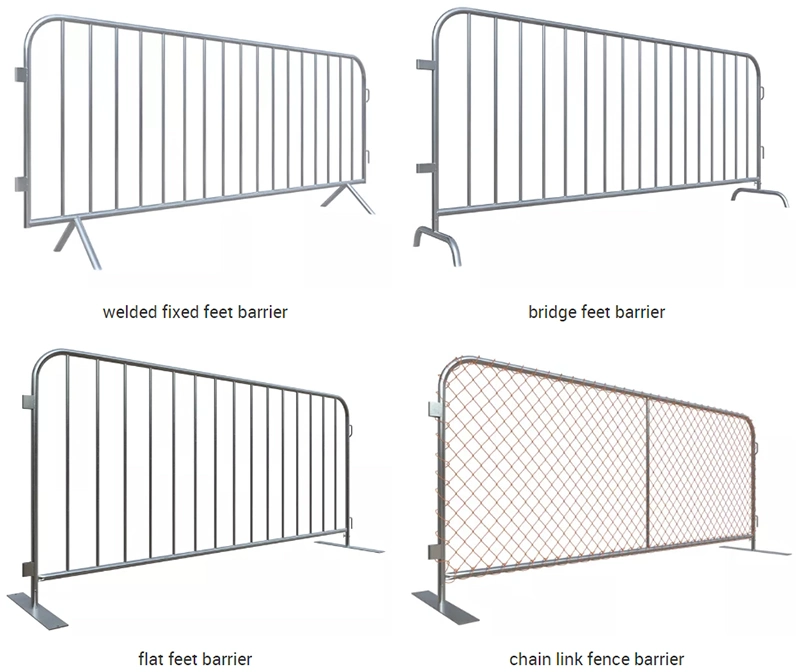 Cheap Used Galvanized Road Safety Portable Metal Barricade Event Crowd Control Traffic Barriers for Temporary/Parking