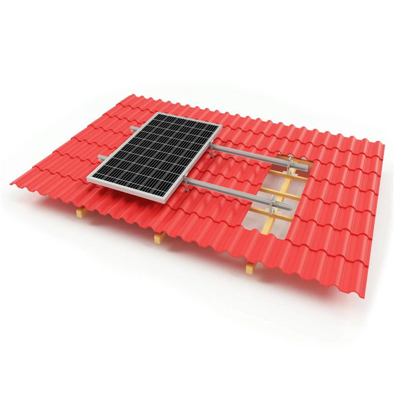 Good Quality Glazed Tile Rooftop Solar PV Mounting Structure, Aluminum Solar Panel System for Solar Power System / Home Solar Energy System