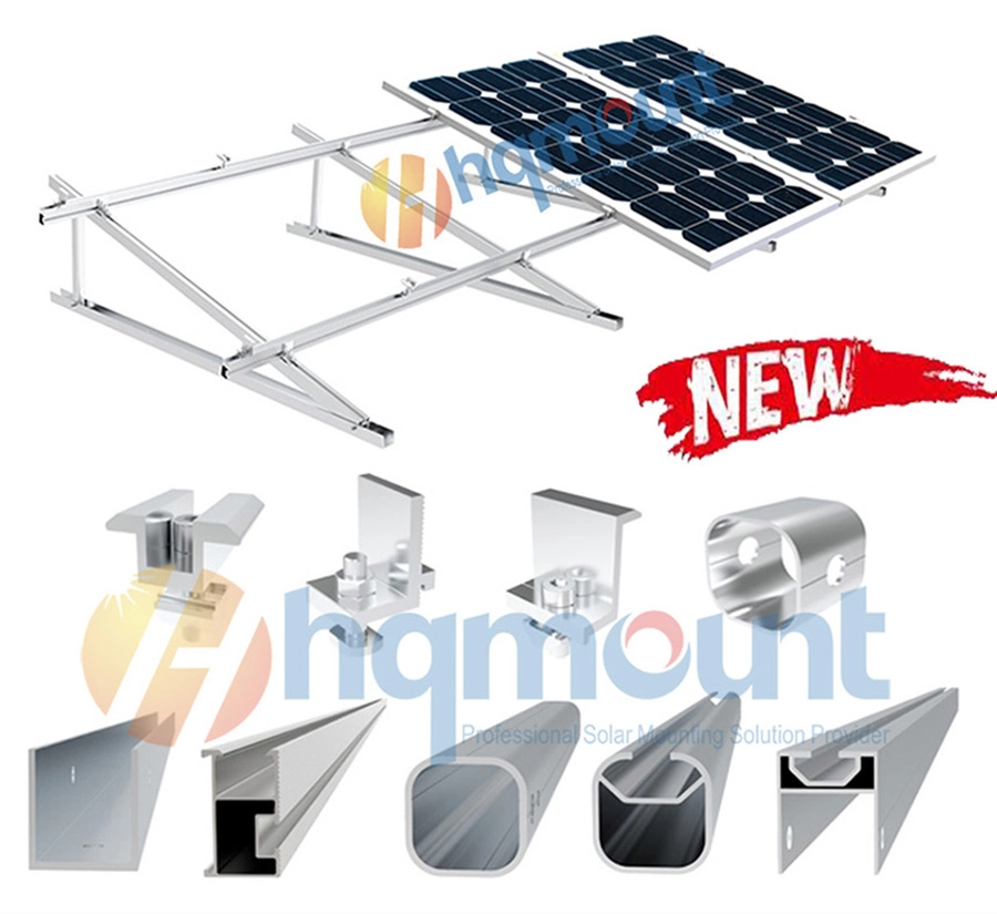 Fixed Angle Solar Support Concrete Foundation Solar PV Ground Mounting System
