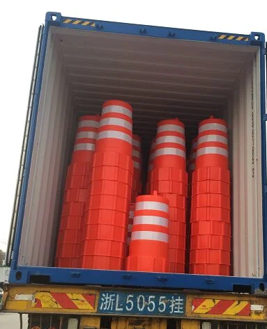 Orange PE Traffic Drum Crash Barrels Road Safety Barrel Warning Reflective Barrier