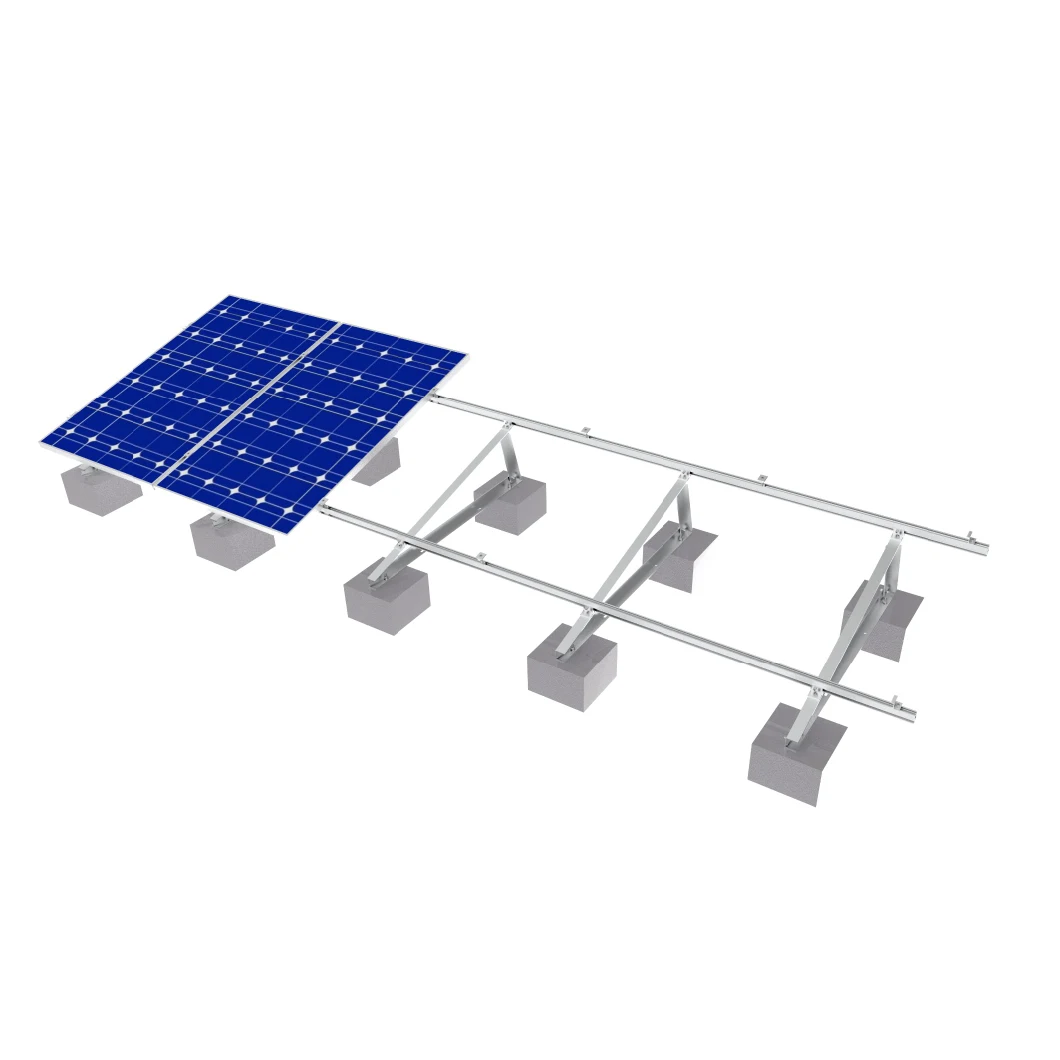 Flat Roof Solar PV Fixed Triangle Racks Bracket Racking Mounting System