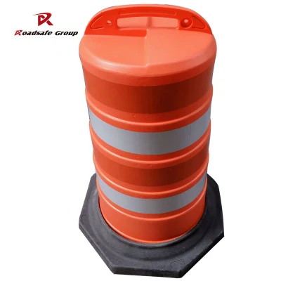 Reflective PE Traffic Barrel Road Crash Safety Barrier Traffic Drum