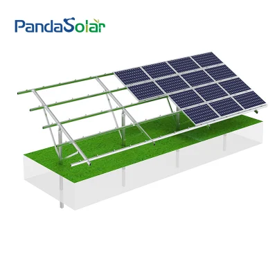 Pandasolar OEM Popular Commercial PV Plant Aluminum Structure Solar Single Pile Design Ground Mounting System Chinese Supplier