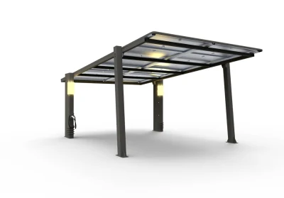 Prefab Solar Carport Brackets PV Ground Mounting Structure Solar Carport System
