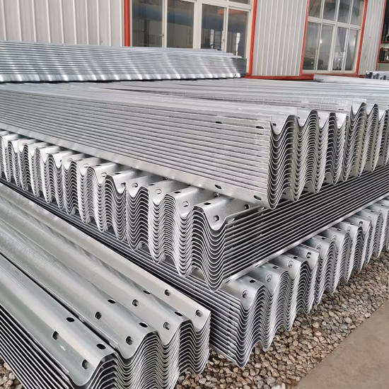 Hot Dipped Galvanized Steel Traffic Barrier W Beam Highway Guardrail for Sale